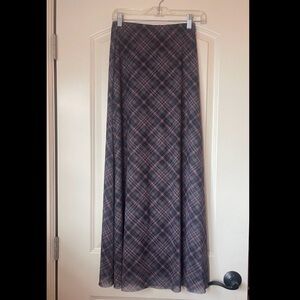 Zara Plaid Maxi Skirt - M